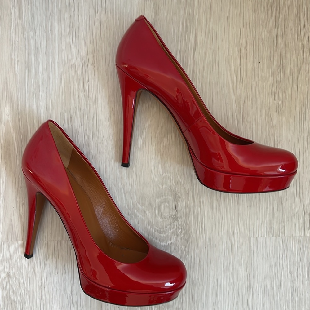Gucci red platform pumps size 37 - Picture 2 of 10